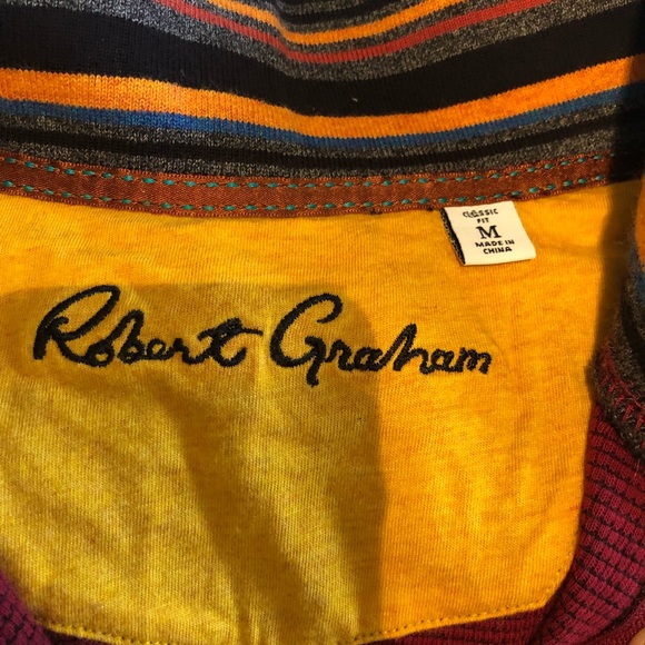 Robert Graham sweater shirt 1/4 zipper collar medium - Picture 7 of 7